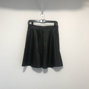 Leather look flare mini skirt Sz 36
